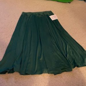 LuLaRoe NWT Solid Green Maxi Skirt